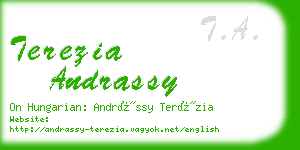 terezia andrassy business card